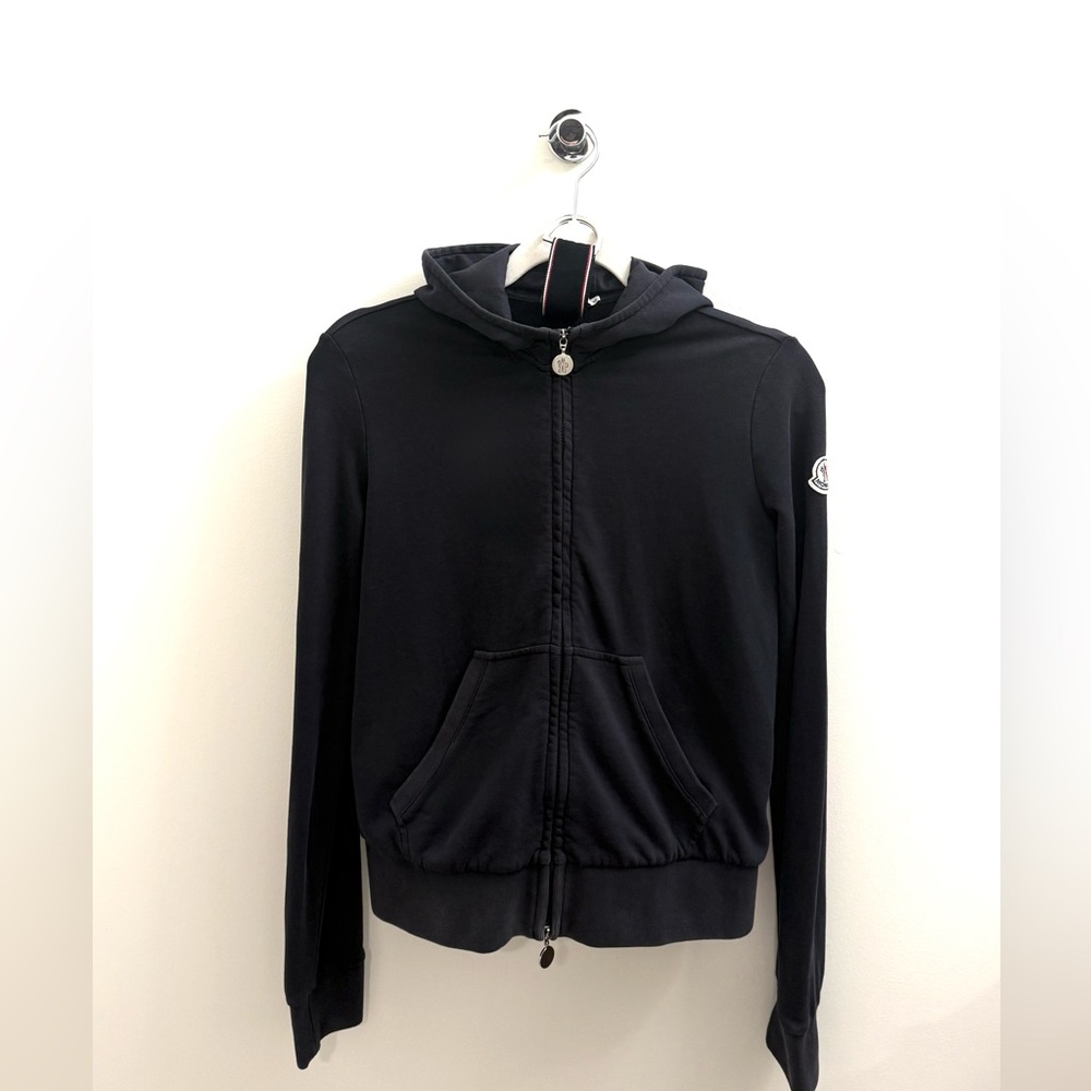 Moncler Navy Zip Hoodie-Women’s S-Rare D-Ring Back